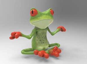 relax frog art animal color figurines funny pet 3d print model - Mito3D