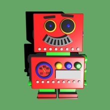 retro robot 1 toys gadgets 3d print model - Mito3D