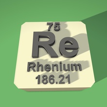 rhenium periodic table fridge magnet education 3d print model - Mito3D