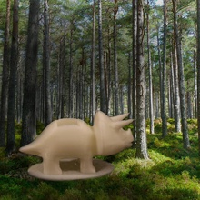 el rinoceronte de la pluma caso educación pen 3d print model - Mito3D