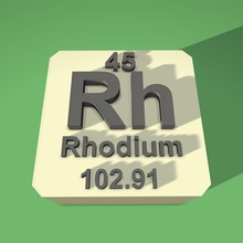 rhodium periodic table fridge magnet education 3d print model - Mito3D