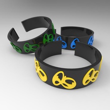 rio 2016 logo braccialetto moda mese di luglio rio2016 3d print model - Mito3D
