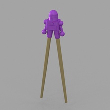 robot chopsticks helper gadgets chopstickshelper chopstickstrainer 3d print model - Mito3D
