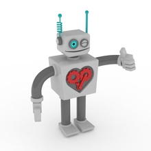 robot corazón 3 el día de san valentín los juguetes heartrobot valentín'sday blanco 3d print model - Mito3D