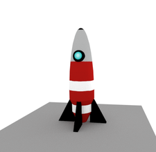 Rakete 20-mix farbige Modell 3d print model - Mito3D