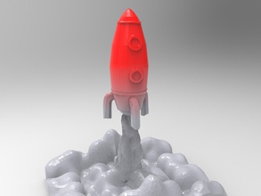 fusée d'affichage les jouets la jouet 3d print model - Mito3D