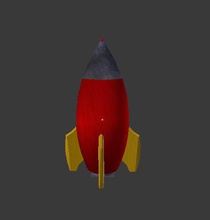 Rakete-Rakete 1 - Spielzeug Farbe Rakete mixed bag Texturen 3d print model - Mito3D