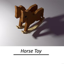 caballito de madera los juguetes pantalla caballo niños juguete la mecedora 3d print model - Mito3D
