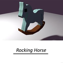 Schaukelpferd 2 - Spielzeug Tier Pferd Kind Schaukelstuhl rocking horse 3d print model - Mito3D