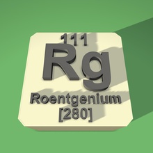 roentgenium periodic table fridge magnet education 3d print model - Mito3D