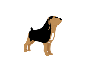 rottweiler de baja poligonización los juguetes animal color perro poli mascota 3d print model - Mito3D