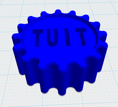 yuvarlak tuit sanat para token 3d print model - Mito3D