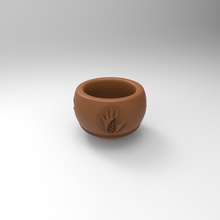 rounded pot housewares potted plant 3d print model - Mito3D