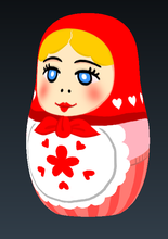 russia doll art color mixed bag toys 3d print model - Mito3D