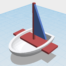 la voile d'un navire l'éducation 3dprinting couleur jouet 3d print model - Mito3D
