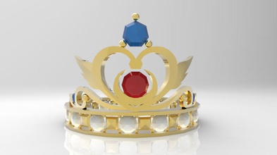 sailormoon anel a moda gem ouro lua marinheiro 3d print model - Mito3D