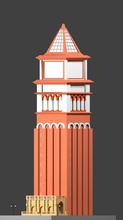 san marco, o campanile a arte builidng chruch exibição miniatura réplica torre 3d print model - Mito3D