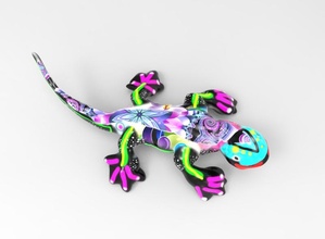 salamandra alebrije Arte color colores figurilla mexicano 3d print model - Mito3D