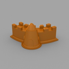 sand castle mold 2 toys beach 3d print model - Mito3D