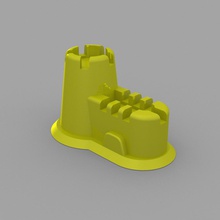 castillo de arena molde 3 los juguetes playa 3d print model - Mito3D