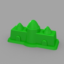 castillo de arena del molde 4 los juguetes playa 3d print model - Mito3D