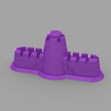 castillo de arena molde 5 los juguetes playa 3d print model - Mito3D