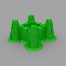 castillo de arena molde 9 los juguetes playa 3d print model - Mito3D