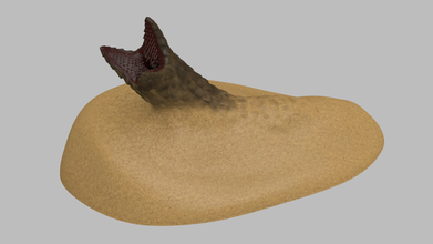 sandworm ortaya çıkan kum sanat renk colorwithxyz dune 3d print model - Mito3D