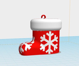 santa boots art christams happy xmas 3d print model - Mito3D