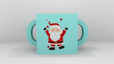 santa mug housewares color 3d print model - Mito3D