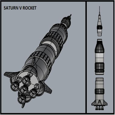 saturn v roketi oyuncaklar derleme roket Satürn 3D print model - Mito3D