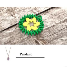 save nature pendant fashion accesories color flower jewerly necklace 3d print model - Mito3D