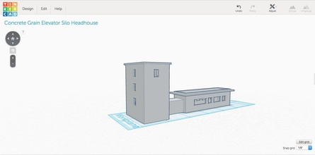 échelle silo maison tête jouets béton ascenseur grain structure 3d print model - Mito3D