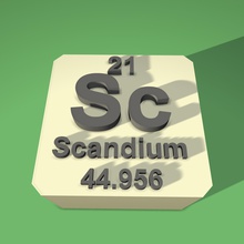 scandium periodic table fridge magnet education 3d print model - Mito3D