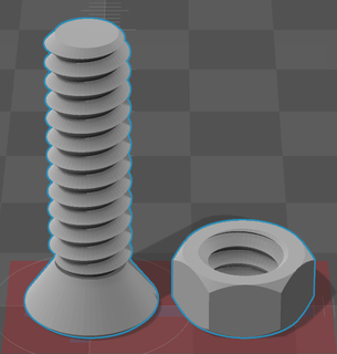 screw & nut kingcalcomp paper collector 3d print model - Mito3D