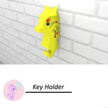 sea horse-Taste Halterung tools Farbe Halter Schlüssel Schlüsselhalter horse gelb 3d print model - Mito3D