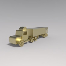 semi-trailer-Spielzeug-LKW - Spielzeug bewegliche 3d print model - Mito3D