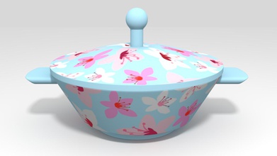 serving bowl housewares color 3d print model - Mito3D