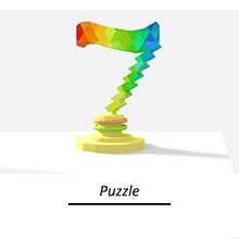 siete rompecabezas los juguetes color número de puzzle juguete 3d print model - Mito3D