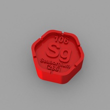 sg - seaborgium blocco l'istruzione il la chimica elementi tavola periodica 3d print model - Mito3D