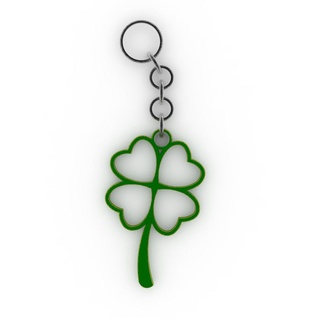 shamrock keyring 2 renan fashion key ring saint patrick st patrick's day 3d print model - Mito3D