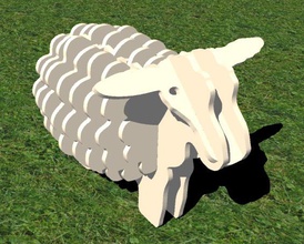 pecore di puzzle 3d i giocattoli Puzzle animali jigsaw 3d print model - Mito3D