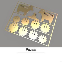Schafe-puzzle - Spielzeug Tier-puzzle brain teaser puzzle Schafe 3d print model - Mito3D