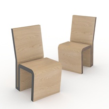 side chair Kunst einfache Kanten frank gehry 3d print model - Mito3D