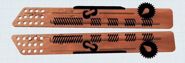 plaques latérales steampunk arme à feu art couleur steam punk 3d print model - Mito3D