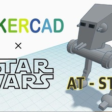 simple à st tinkercad l'éducation l'at-st modèles le robot starwars 3d print model - Mito3D