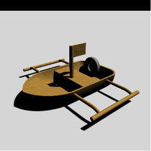 simple boat toys dragon festival wood 3d print model - Mito3D