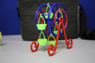 semplice ruota panoramica i giocattoli ferriswheel kiddie giocattolo nessun supporto 3d print model - Mito3D