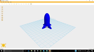 simple rocket toys space 3d print model - Mito3D