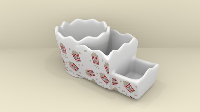 sip comer n dip taza de palomitas maíz artículos para el hogar color del la 3d print model - Mito3D